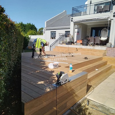 wooden deck in cape town